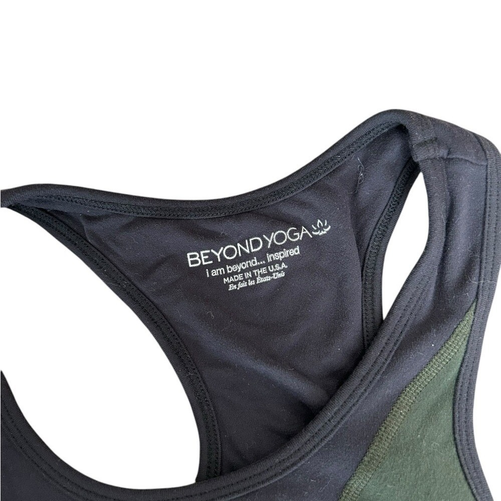 Beyond Yoga Athletic Tank XS Olive Green and Black - Picture 4 of 9